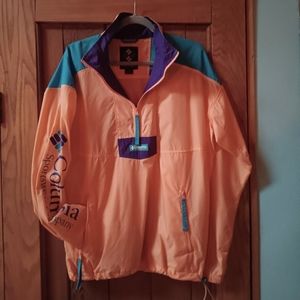 Vintage oversized Columbia pullover windbreaker
